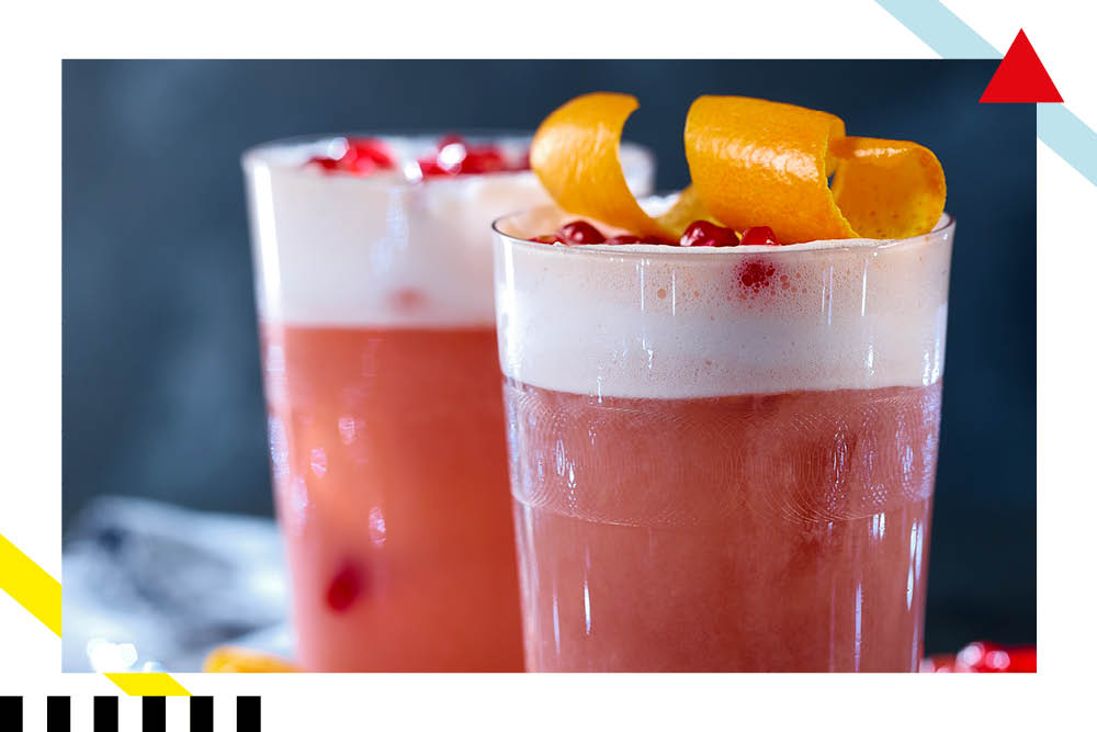 Recipe: Clementine and Pomegranate Gin Fizz Cocktail