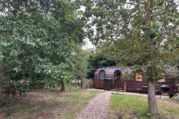 The view of Larch, one of six Igluhuts at Blyth Rise Stays