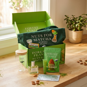 Win a month’s supply of Forest Feast Matcha Chocolate Almonds plus a hamper, worth £150!