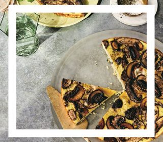 Recipe: Mushroom Quiche with Zucchini Hash-Brown Crust