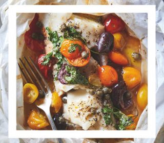 Recipe: Oven-baked Fish in Paper Parcel with Capers, Olives & Tomatoes