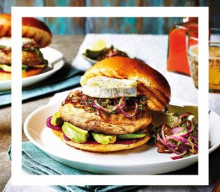 Recipe: Portobello mushroom, beetroot and goat’s cheese burgers